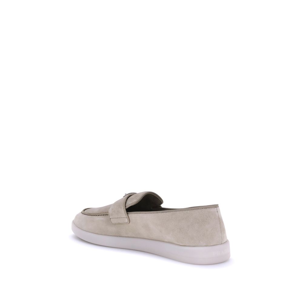 Prada Beige Rubber Slip-On Loafers