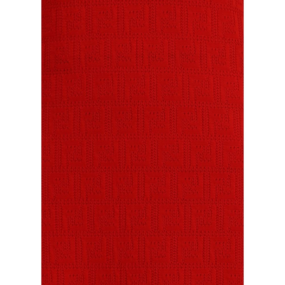 Fendi Red Cotton Casual Dress