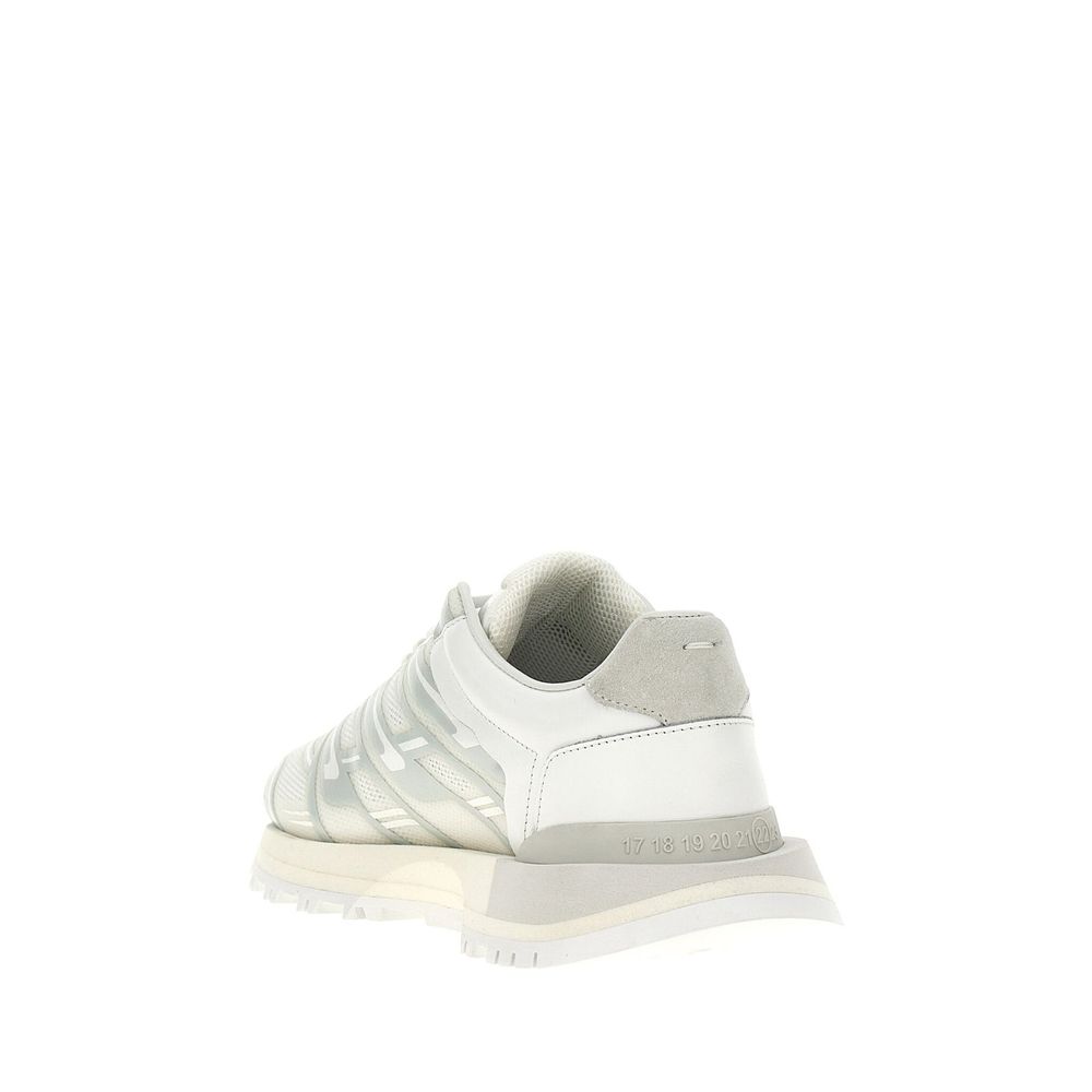 Maison Margiela White Fabric Athletic Sneakers
