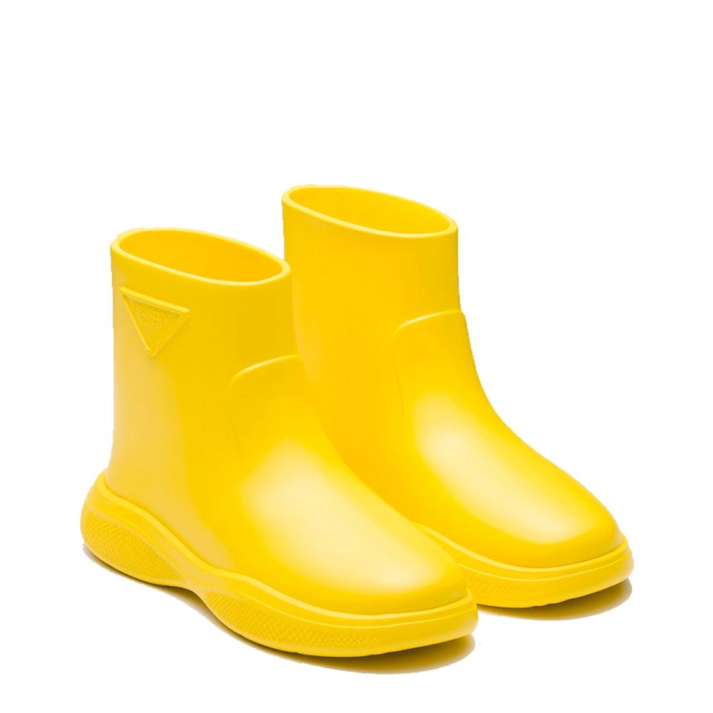 Prada Yellow Rubber Rain Boots