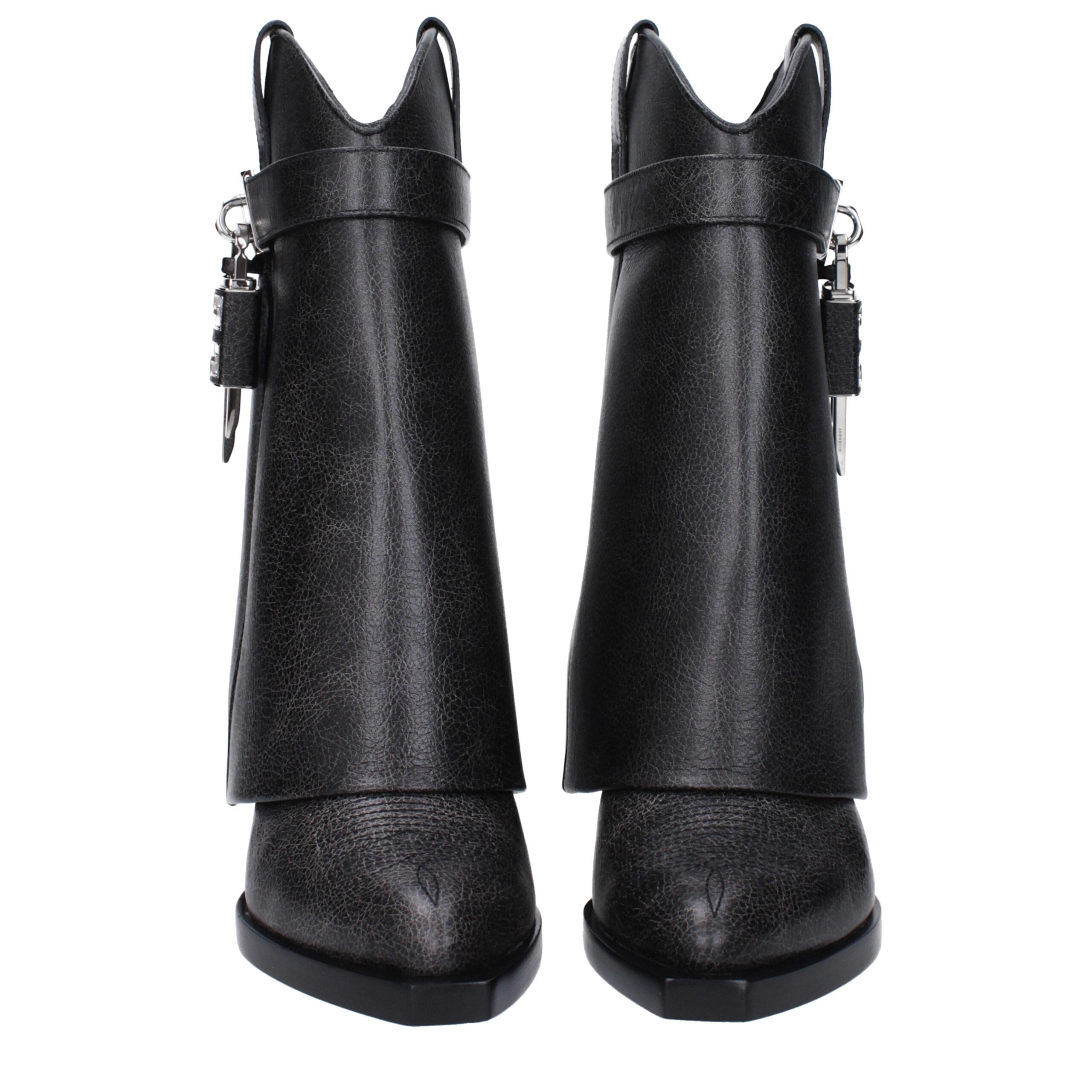 Givenchy Black Leather Ankle Boots