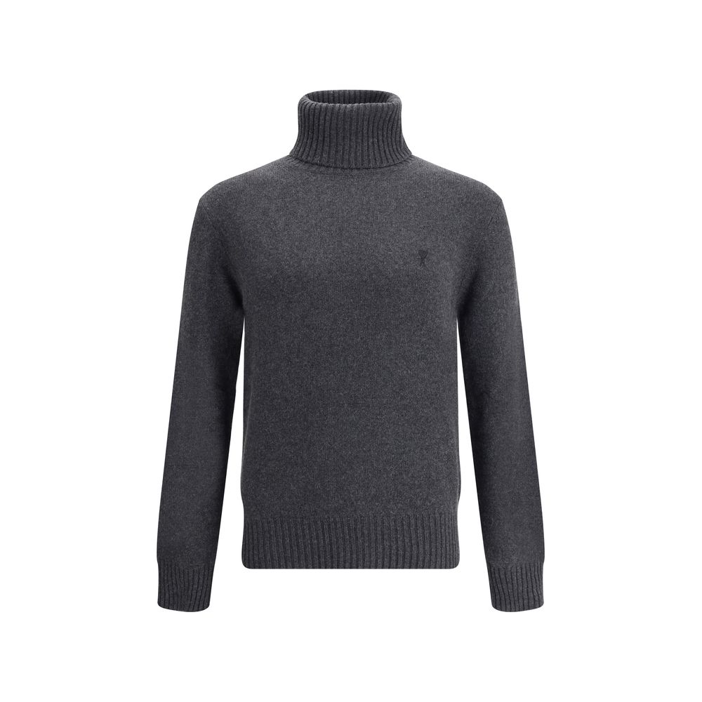 Ami Paris Gray Cashmere Turtleneck