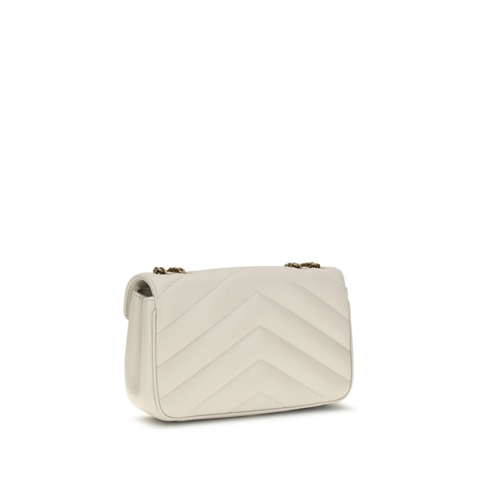 Saint Laurent Cream Lamb Ovis Aries Aries Shoulder Bag