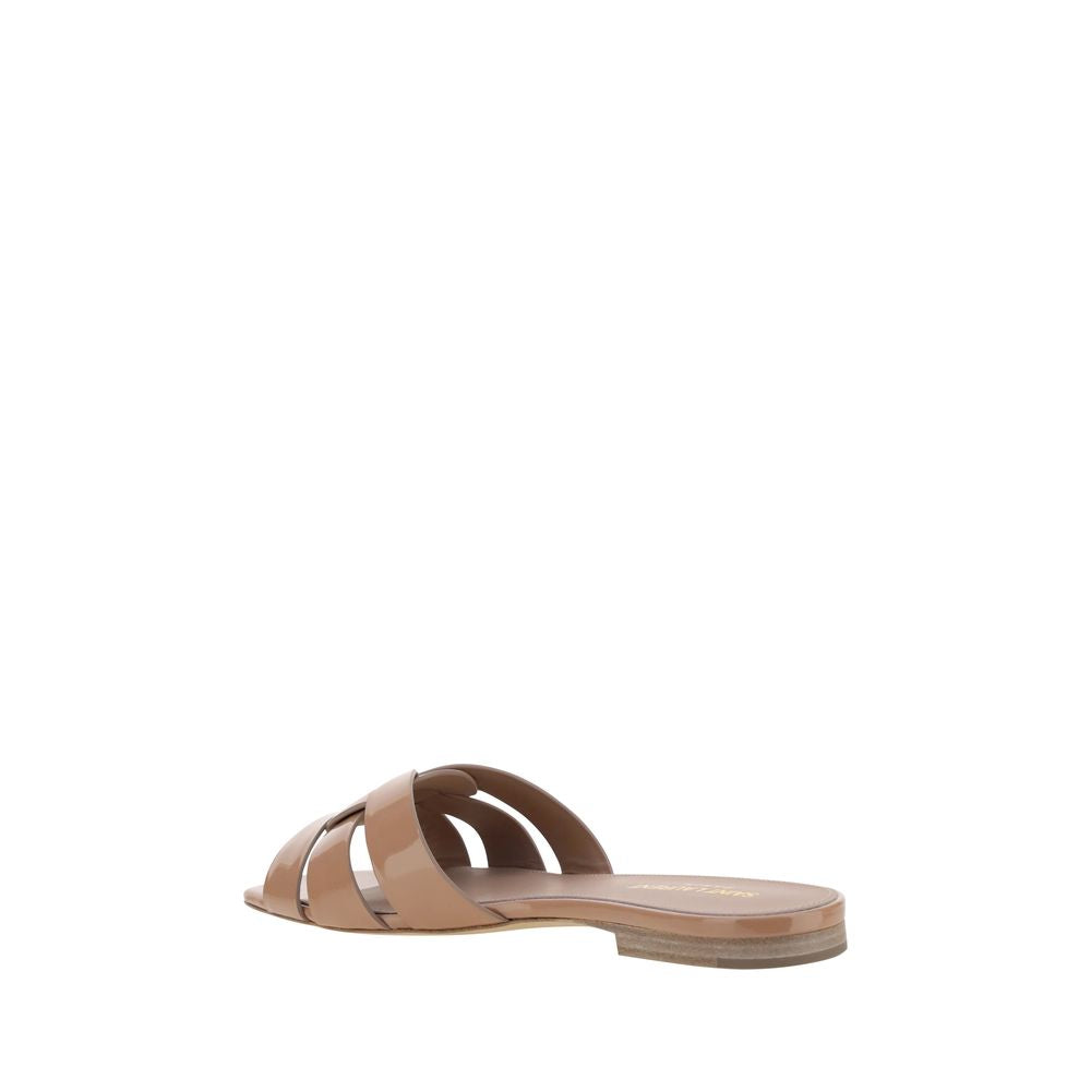 Saint Laurent Multicolor Calf Leather Bos Taurus Flat Sandals
