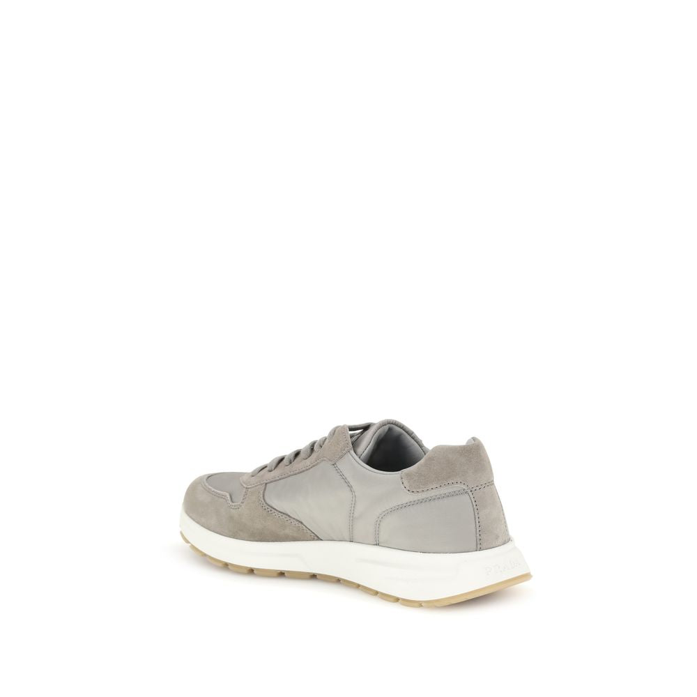 Prada Gray Recycled Polyamide Athletic Sneakers