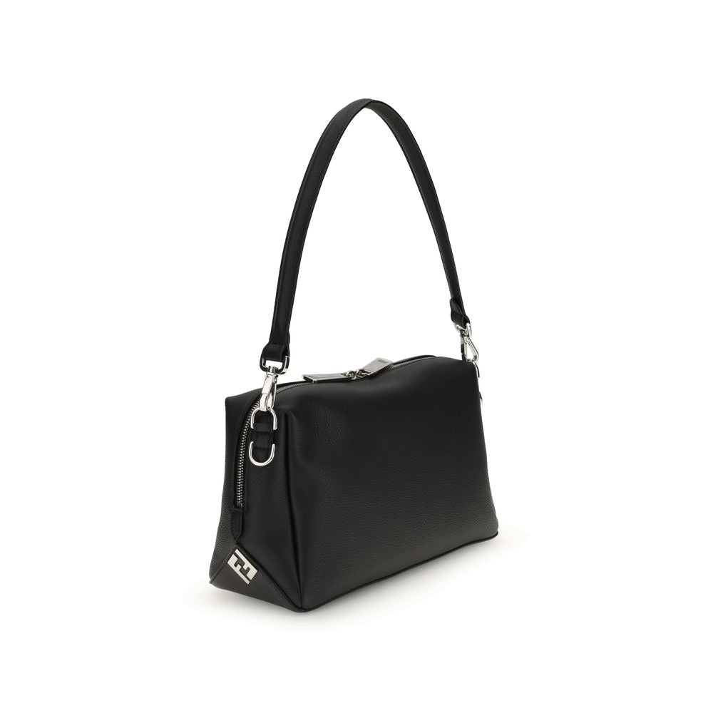 Fendi Black Calf Leather Bos Taurus Shoulder Bag