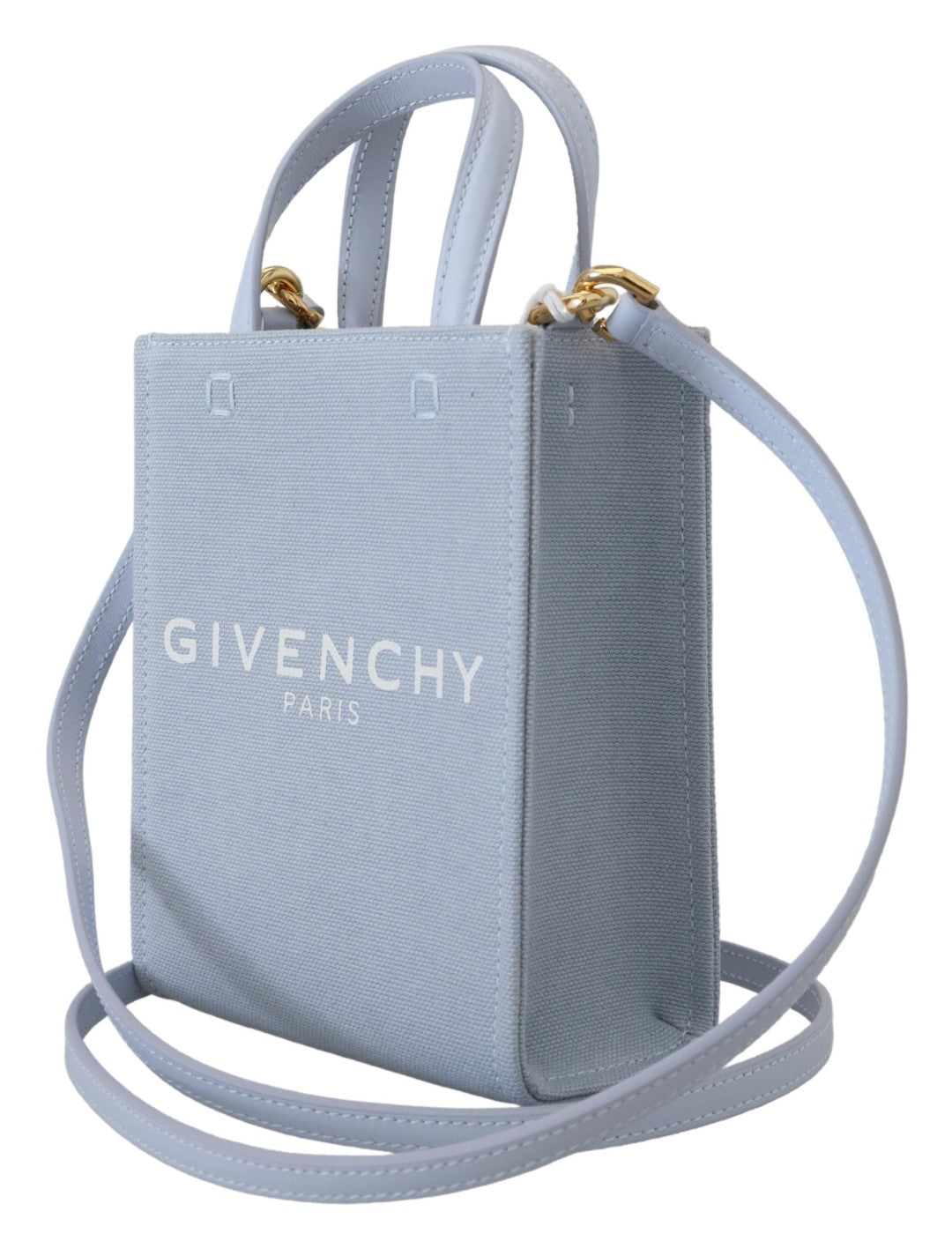 Givenchy Blue Coated Canvas Vertical Cloud Mini Shoulder Bag