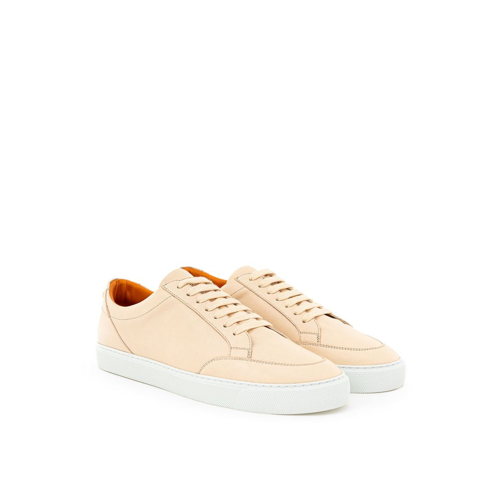 Burberry Pink Leather Low Top Sneakers