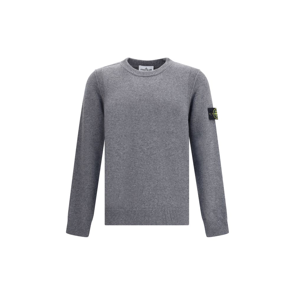 Stone Island Gray Wool Sweatshirt
