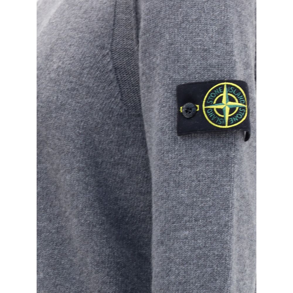 Stone Island Gray Wool Sweatshirt