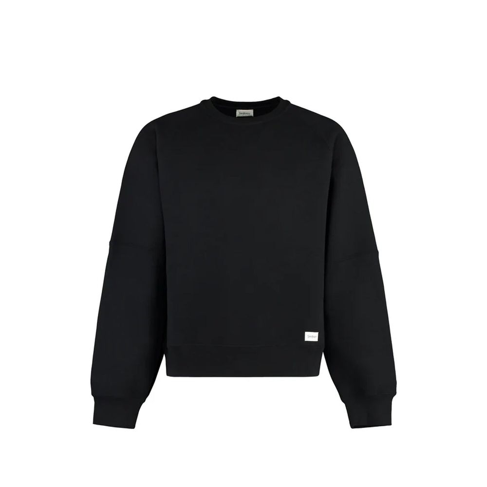 Saint Laurent Black Cotton Sweatshirt