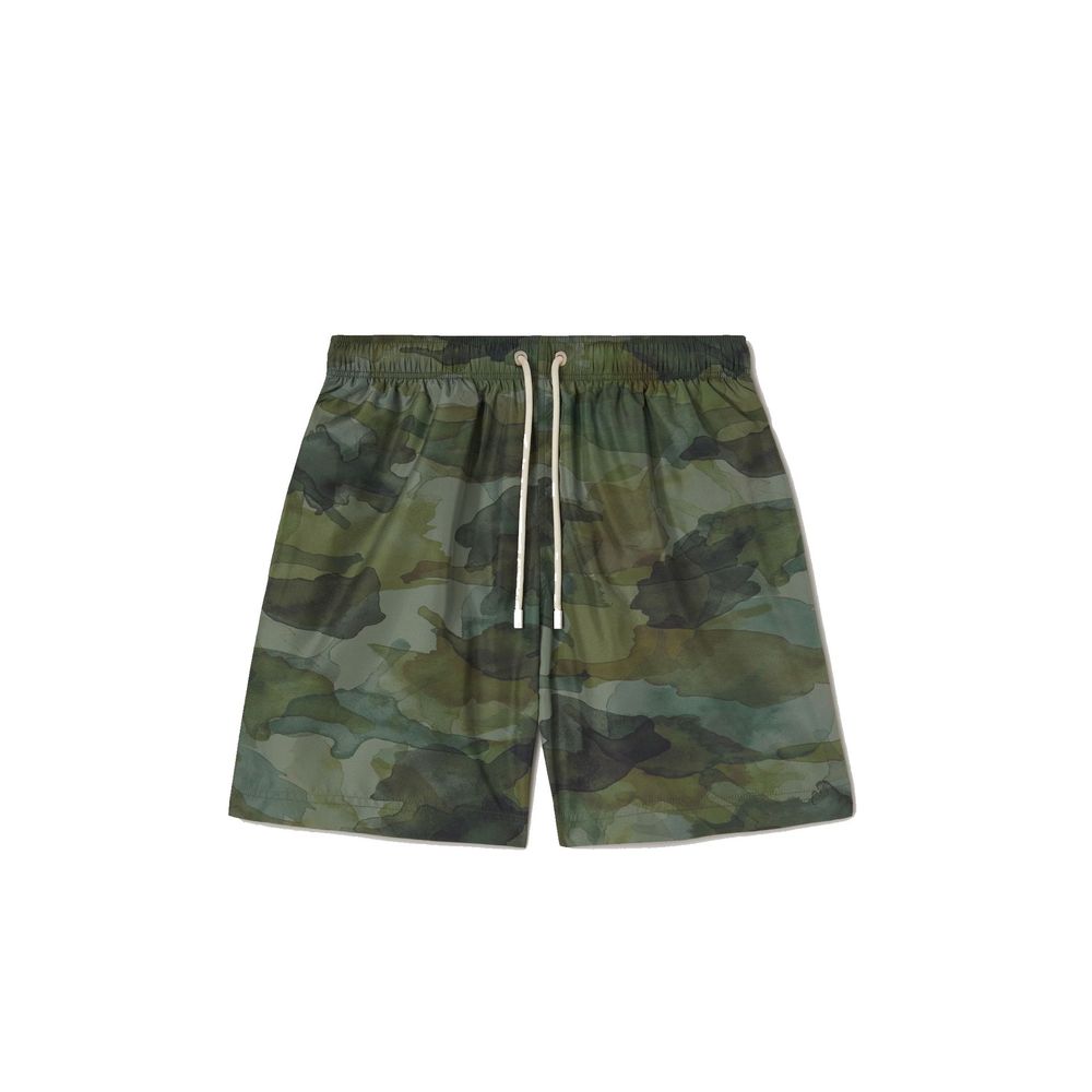 Palm Angels Green Polyester Swim Shorts