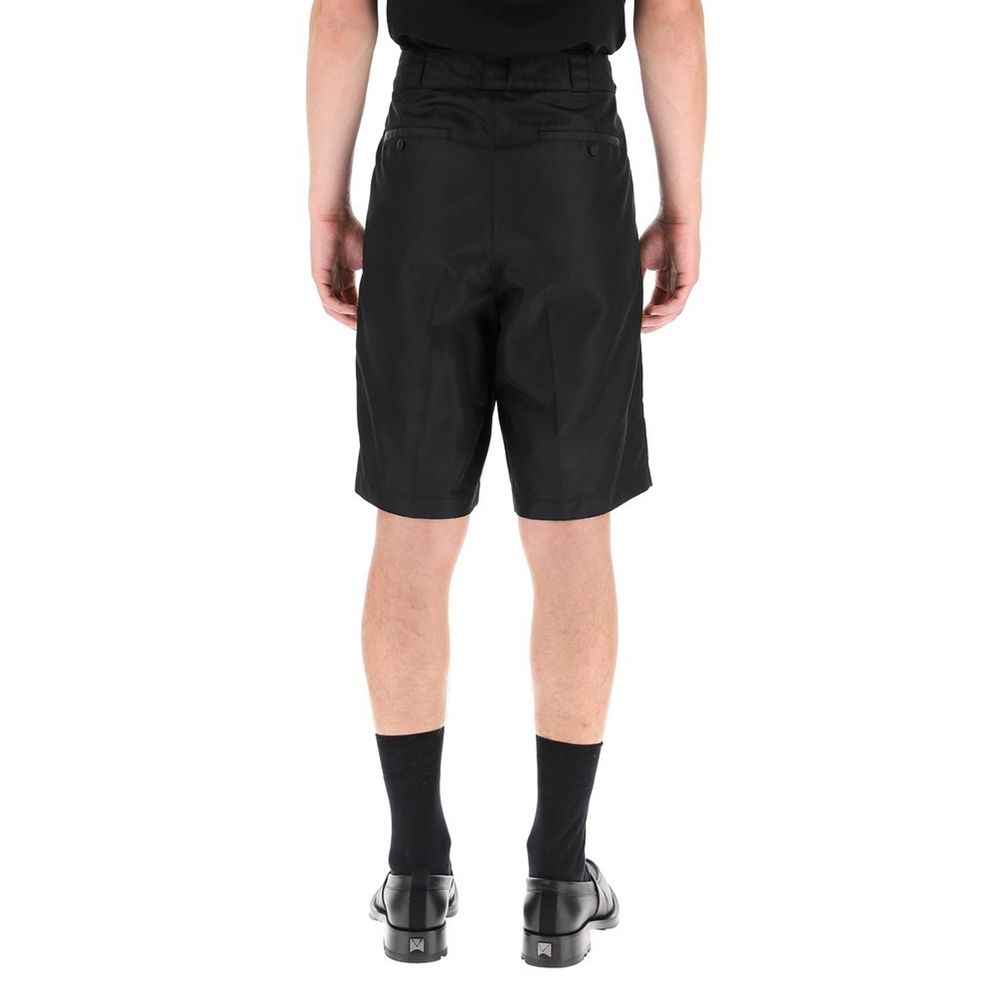 Valentino Black Nylon Bermuda Shorts