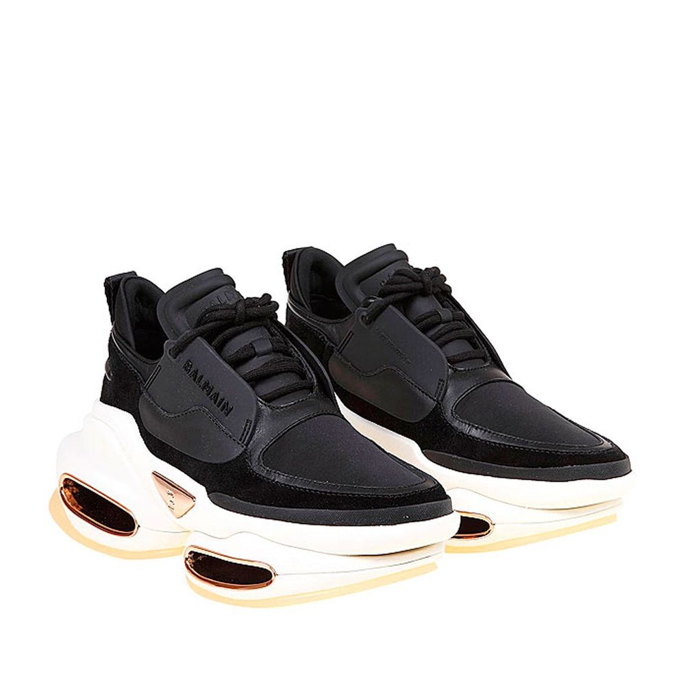 Balmain Black Calfskin Chunky Sneakers