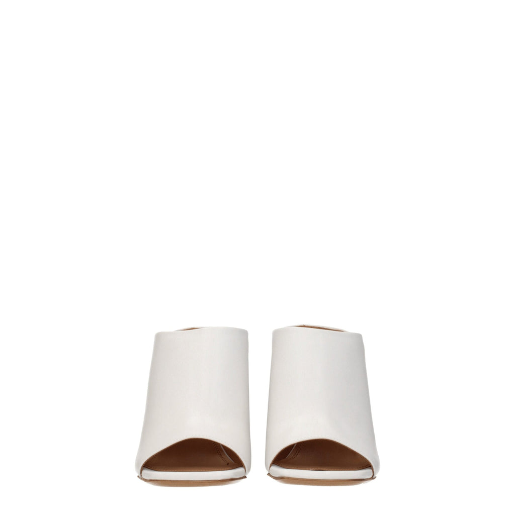 Off-White White Leather Platform Sandals