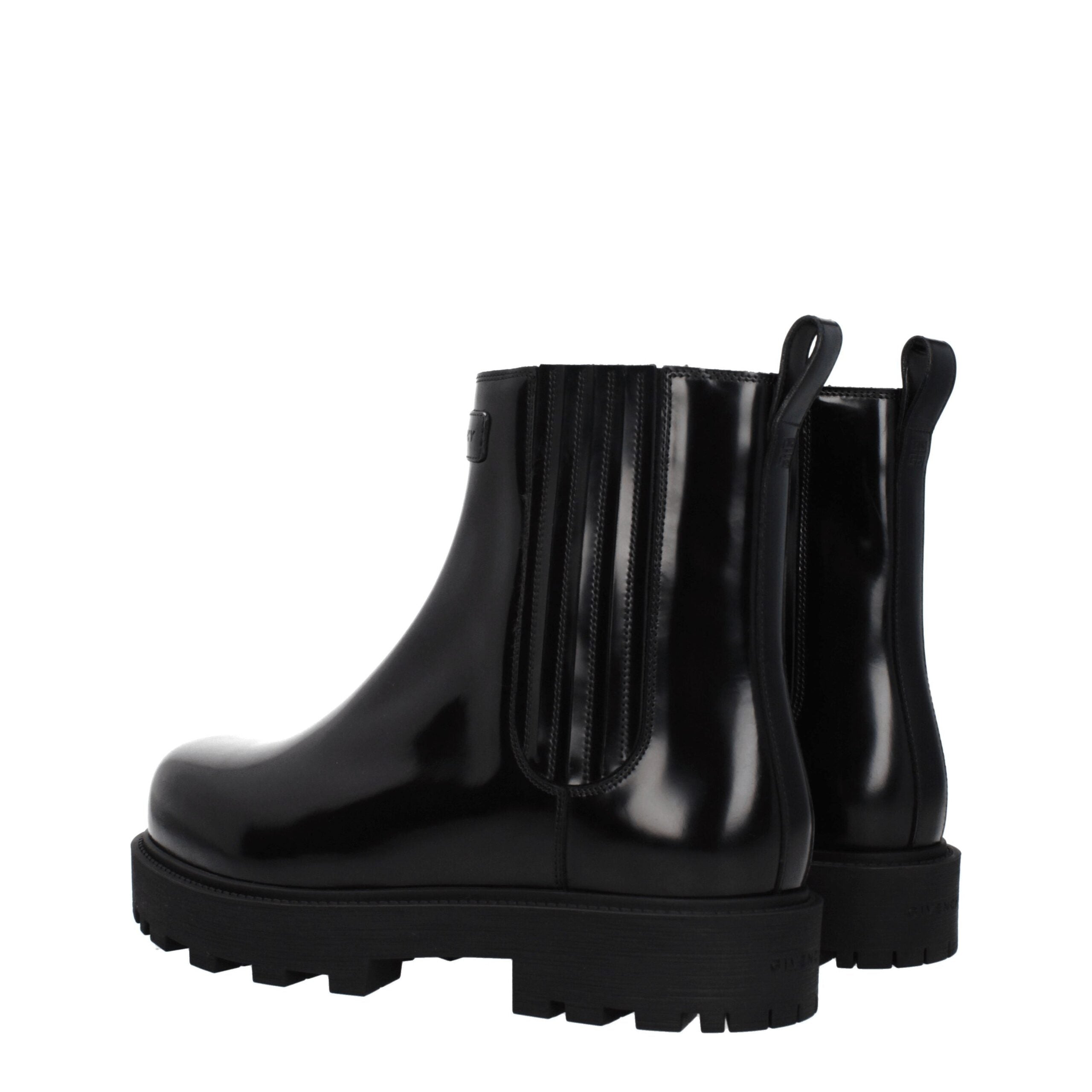 Givenchy Black Leather Ankle Boots
