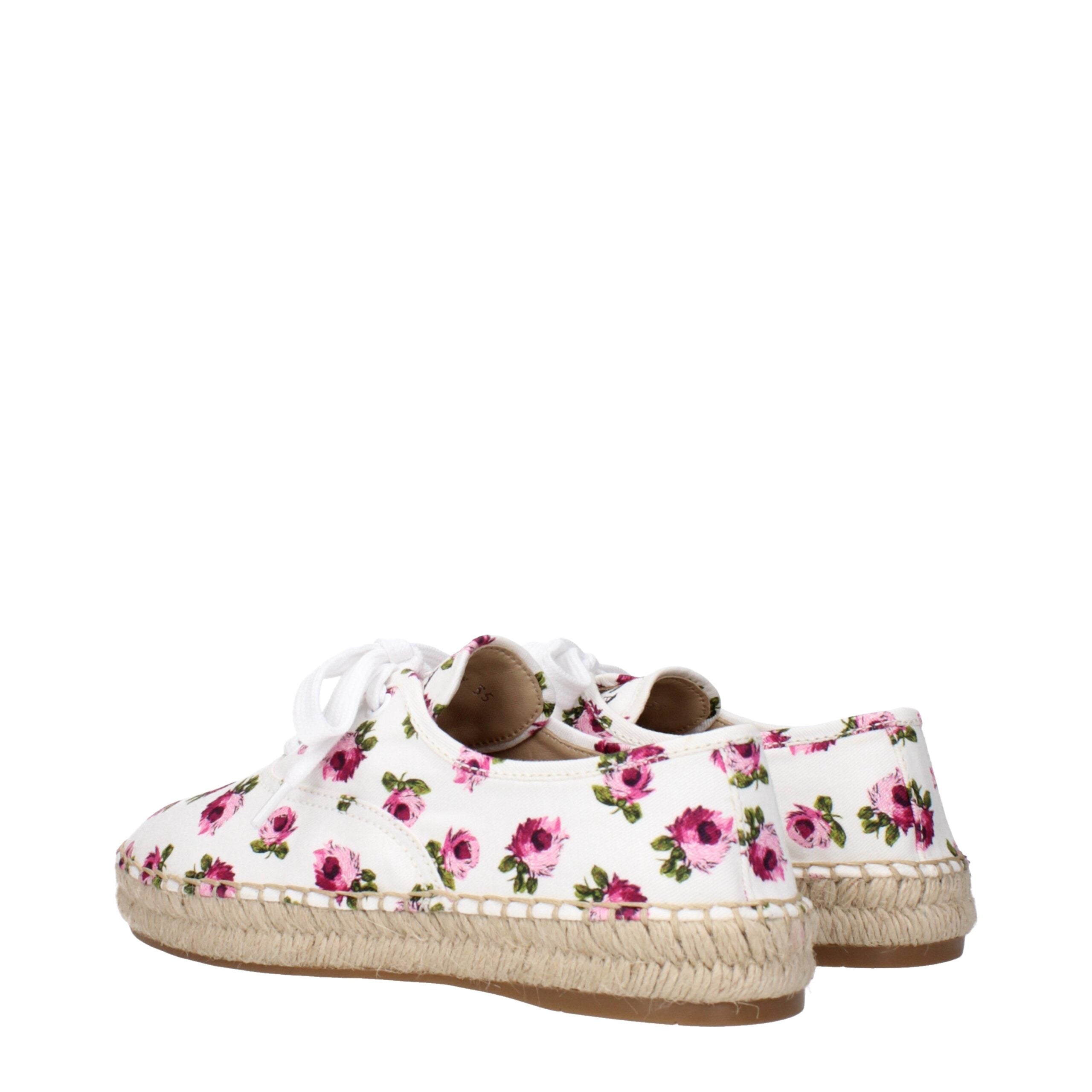 Prada White Fabric Espadrilles