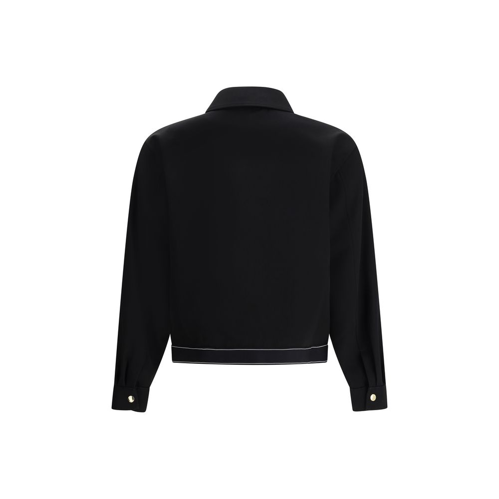 Casablanca Black Wool Full-Length Jacket