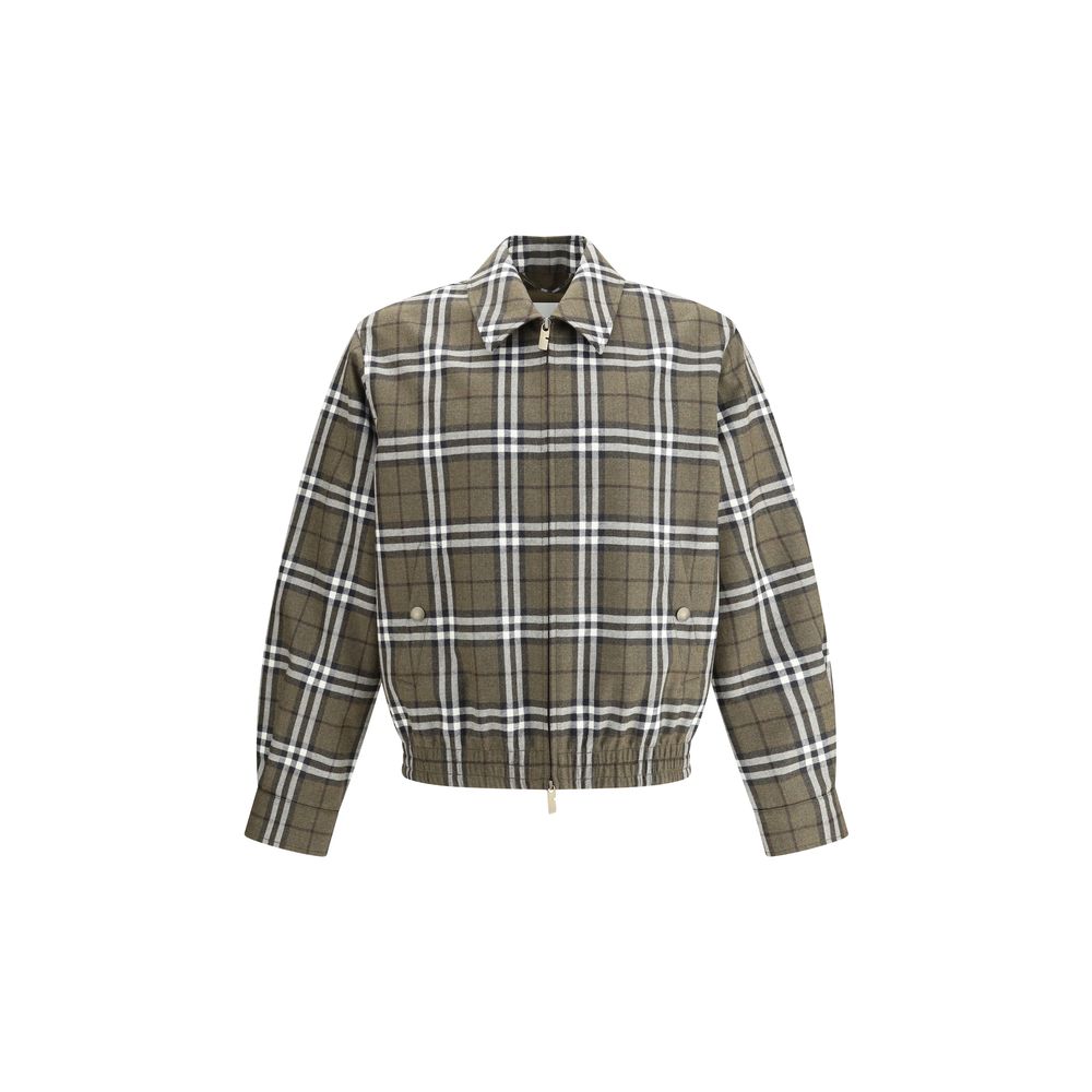 Burberry Green Wool Bomber