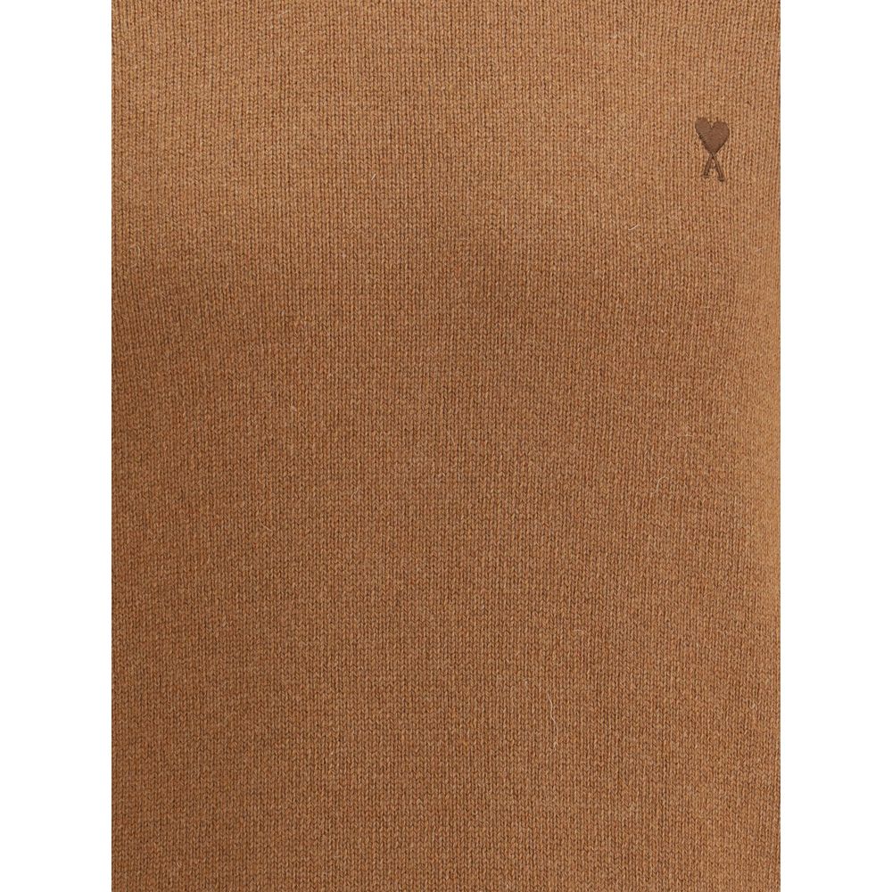 Ami Paris Brown Wool Sweatshirt