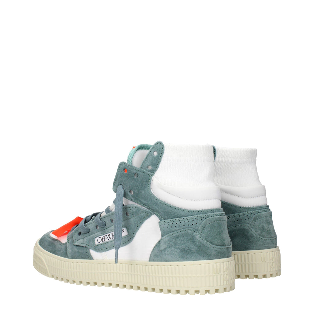 Off-White White Fabric High Top Sneakers