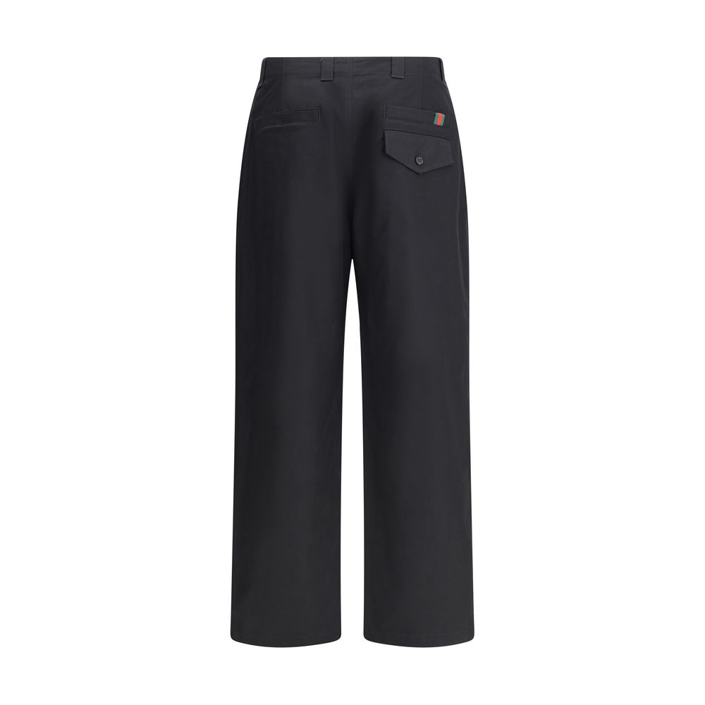 Gucci Black Cotton Casual Pants