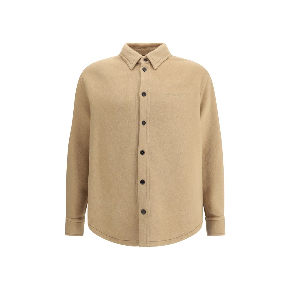 Off-White Beige Cashmere Dress Shirt