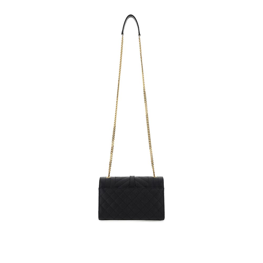 Saint Laurent Black Calf Leather Bos Taurus Shoulder Bag