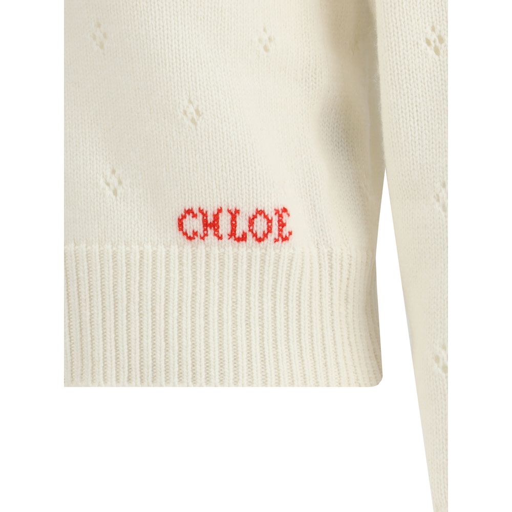 Chloé Cream Wool Sweatshirt