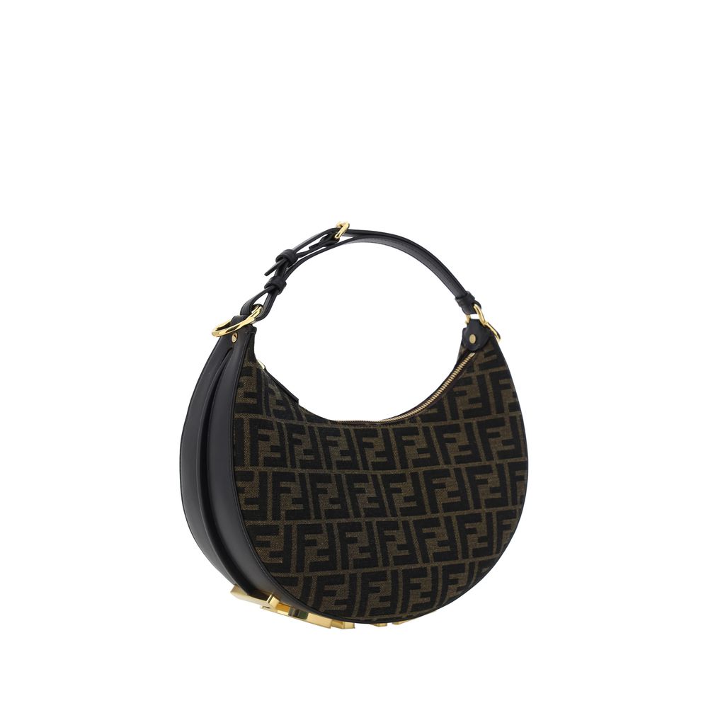 Fendi Brown Fabric Shoulder Bag