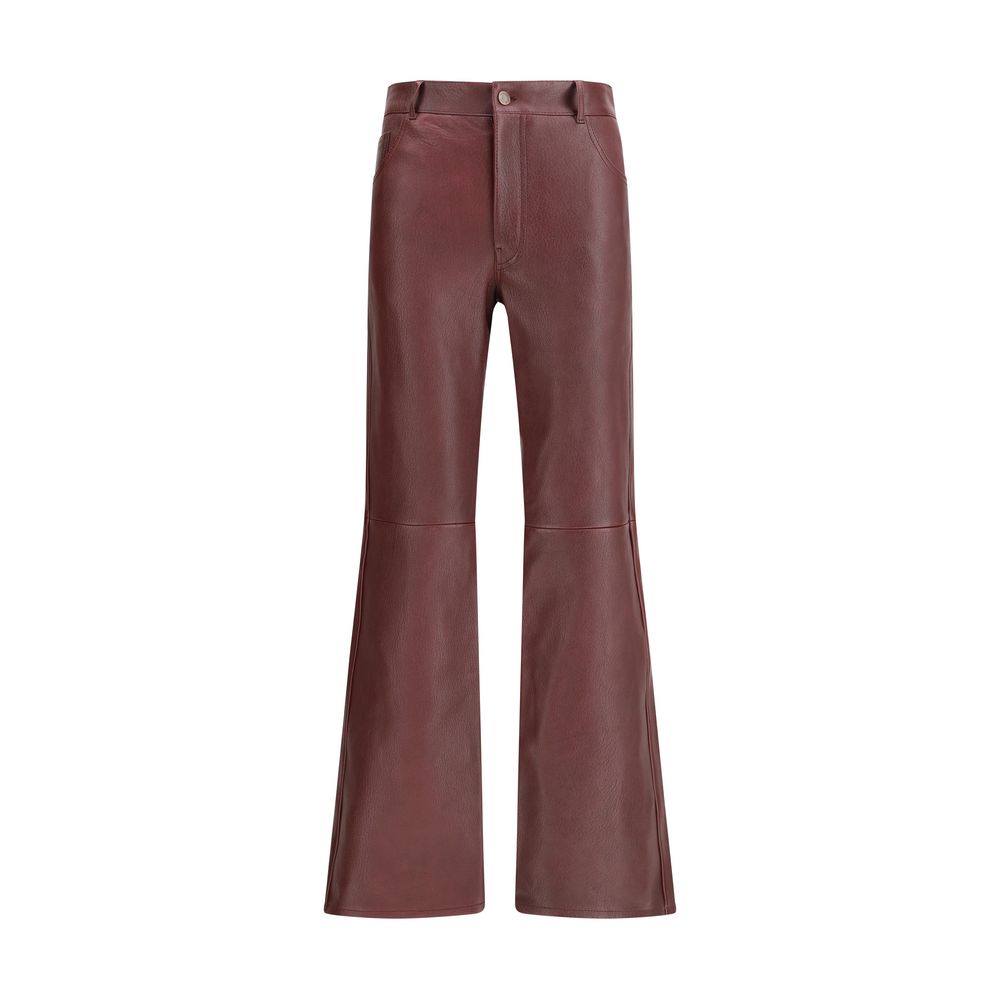 Chloé Bordeaux Leather Pants