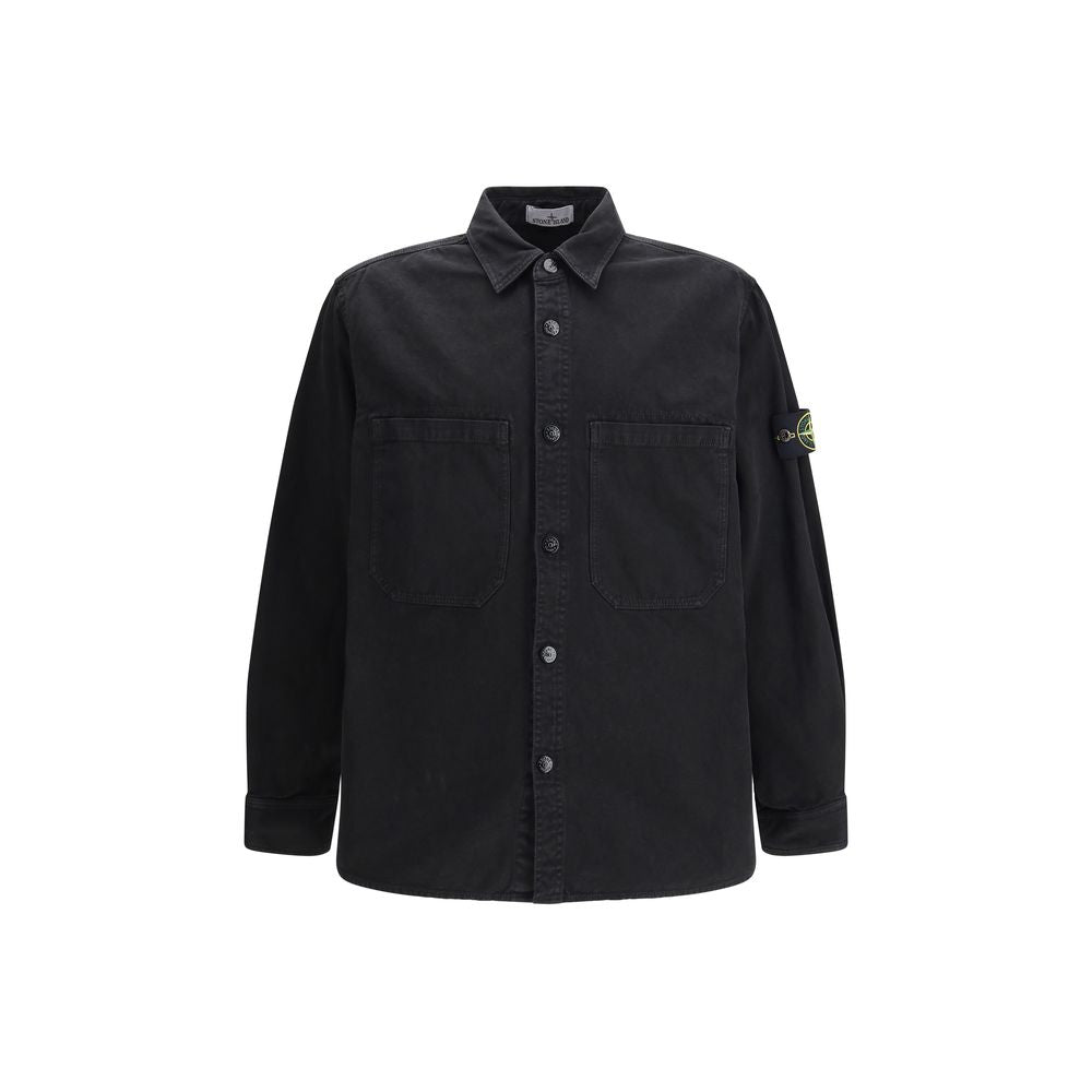 Stone Island Black Cotton Shirt