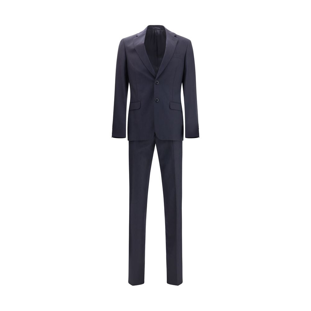 Prada Blue Fleece Wool Two-Piece Suit