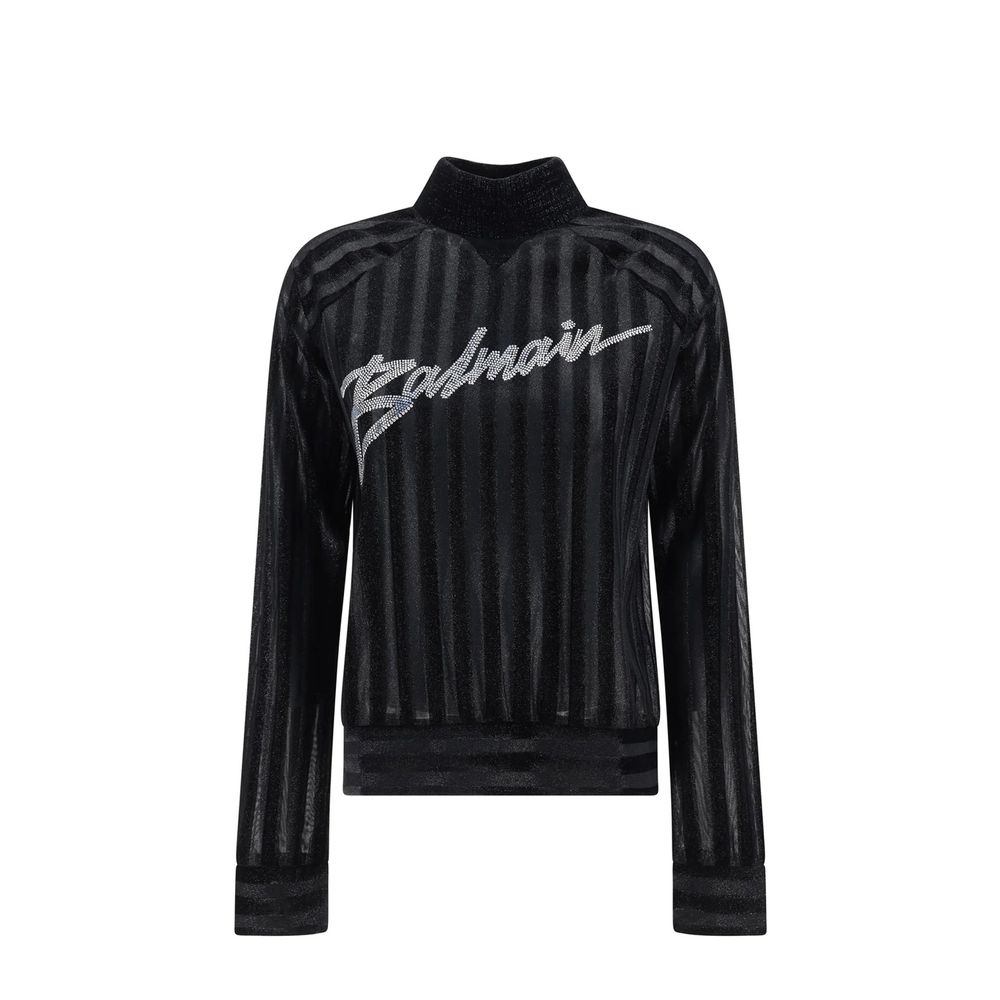 Balmain Black Elastane Sweatshirt