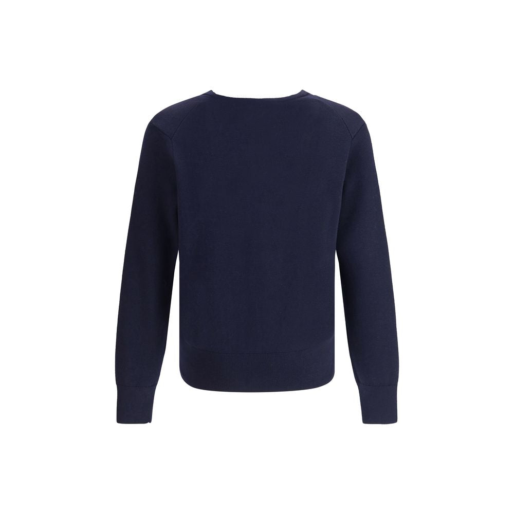 Ami Paris Blue Merino Wool Cardigan