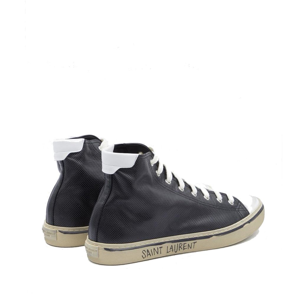 Saint Laurent Black Calfskin High Top Sneakers