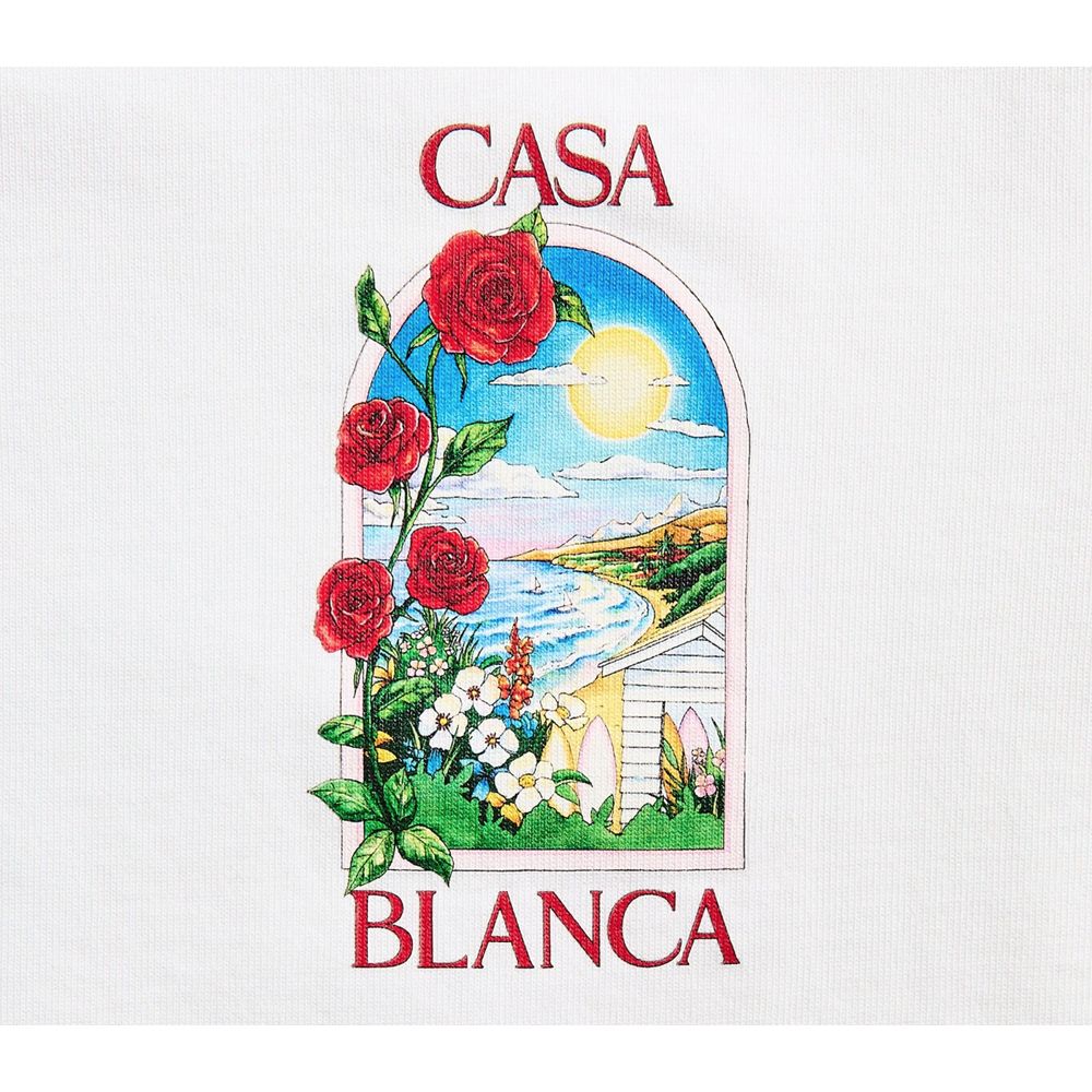 Casablanca White Cotton T-Shirt