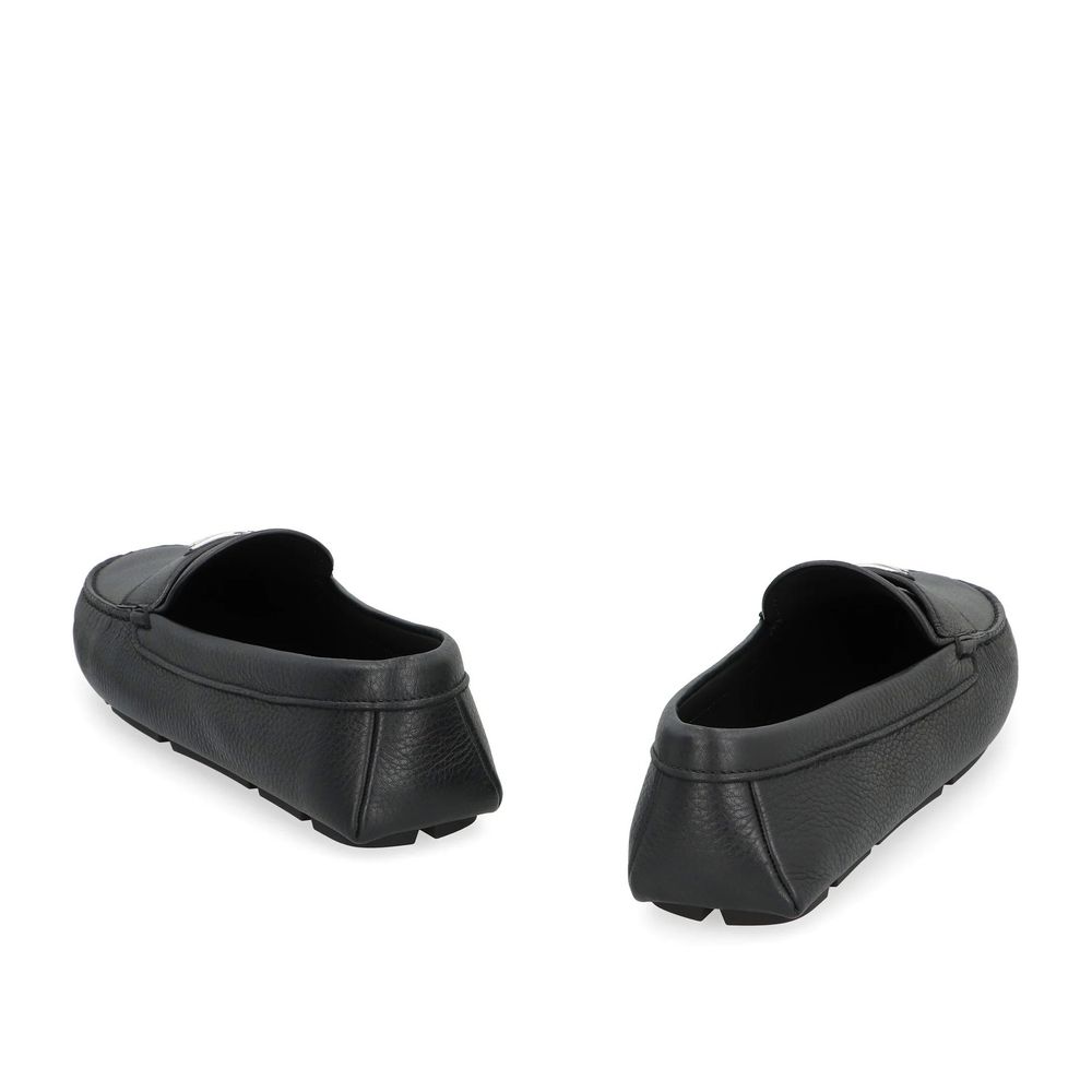 Prada Black Calfskin Slip-On Loafers